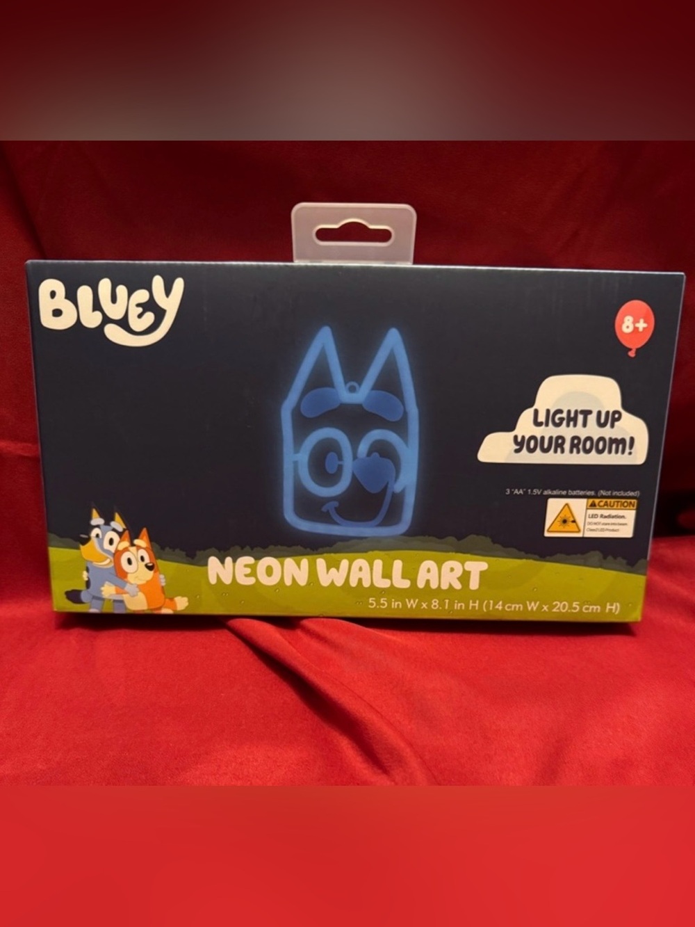 Bluey Neon LED Wall Art NIB Kids Room Decor Light Up Sign Nightlight New Blue